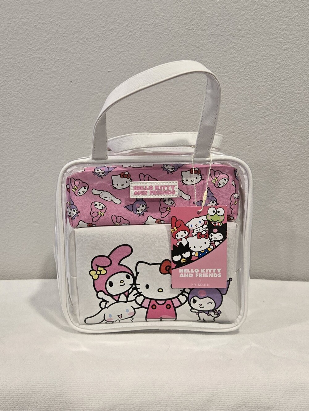 Hello Kitty And Friends NWT Clear Tote with 2 Sanrio Cosmetic Cases Included - Picture 7 of 7
